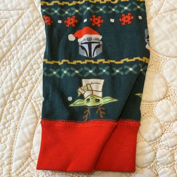 Hanna Andersson Baby Yoda Star Wars Cotton Christmas Pajama Set size 14 - Picture 6 of 8